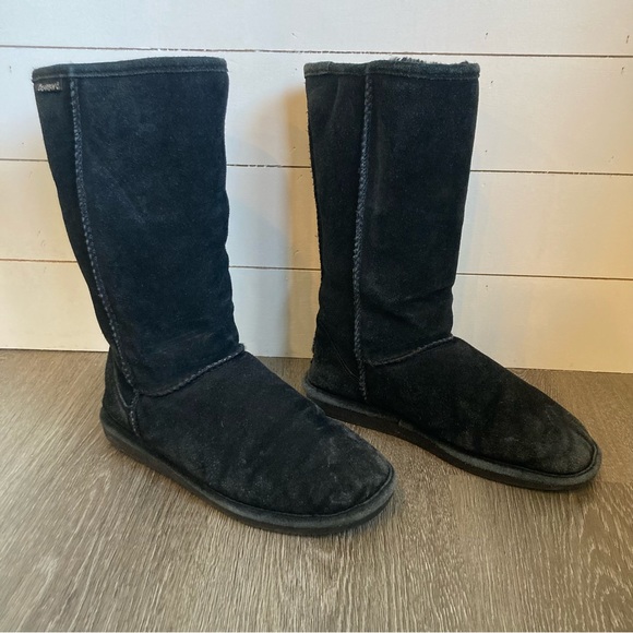 bearpaw black suede boots